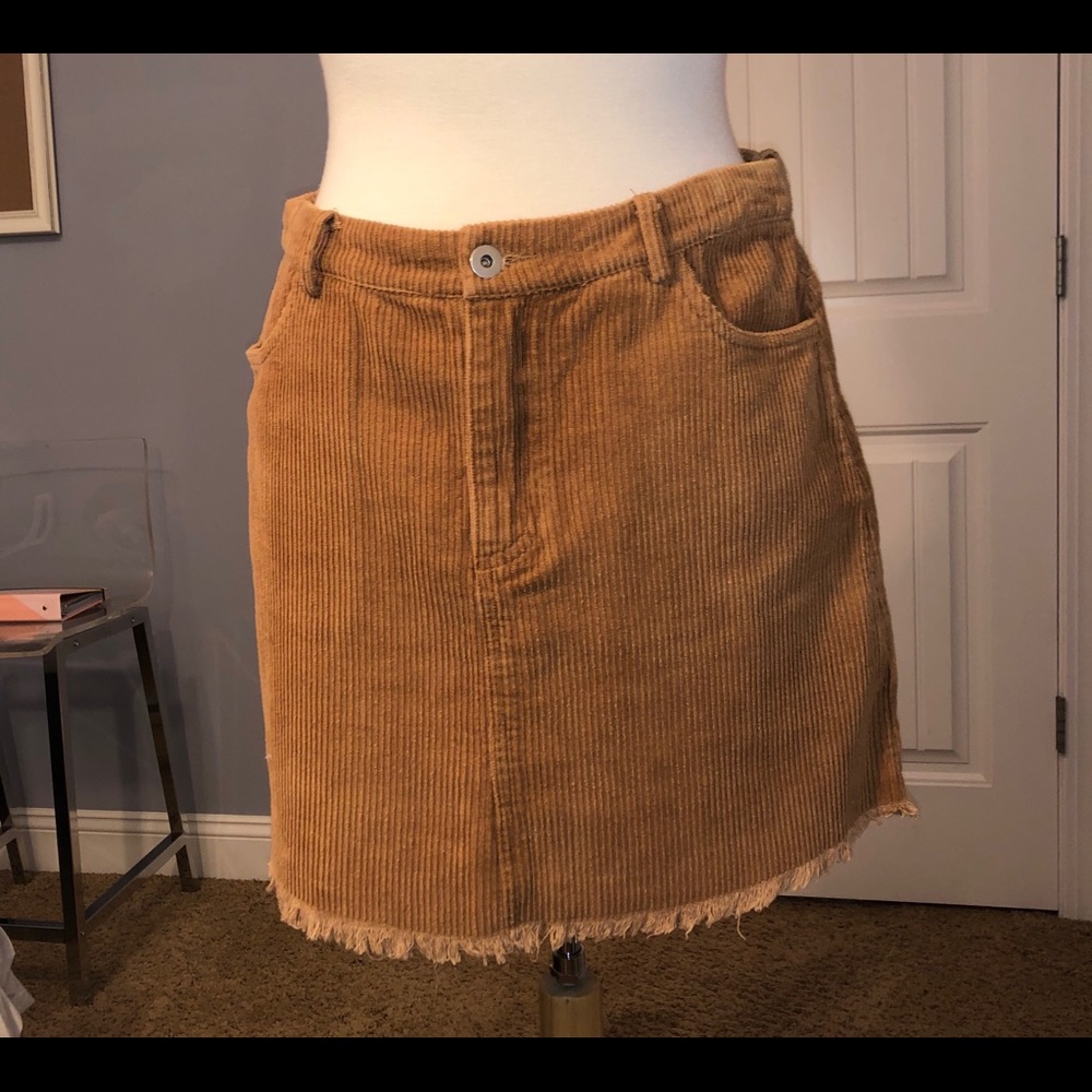 Brown corduroy skirt